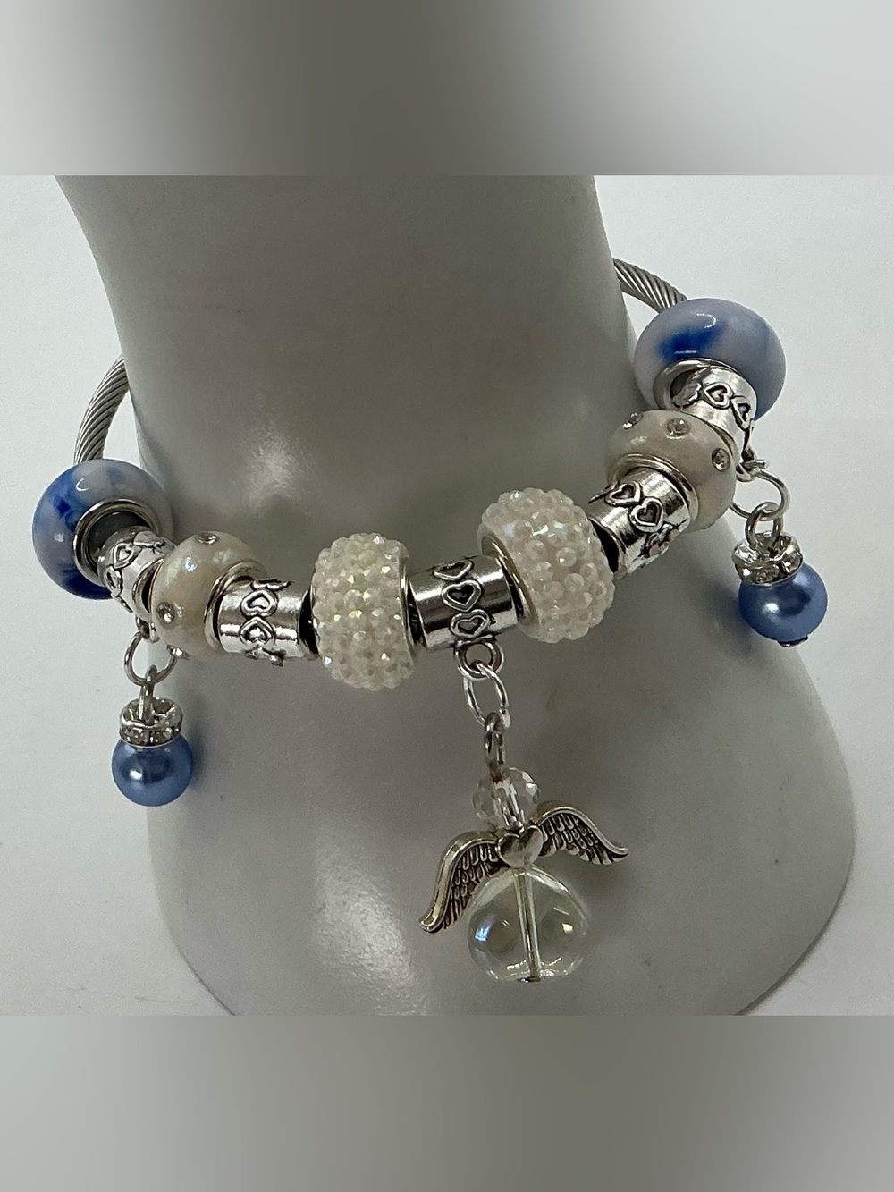 CUSTOM HANDMADE EUROPEAN GLASS BEAD CHARM BRACELETS-SEE DESRIPTION - Picture 2 of 4